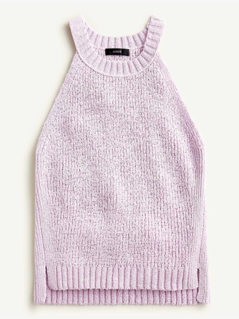 J. Crew High-Neck Sweater Tank in Frosty Lavender Medium